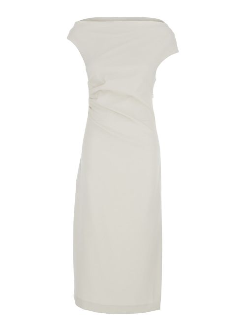 Square Neckline Dress — White