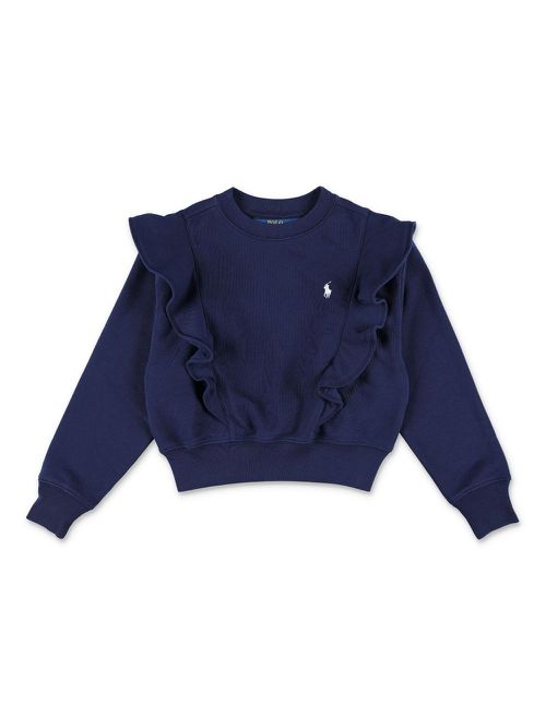 Ruffle-detailed sweatshirt - Blue