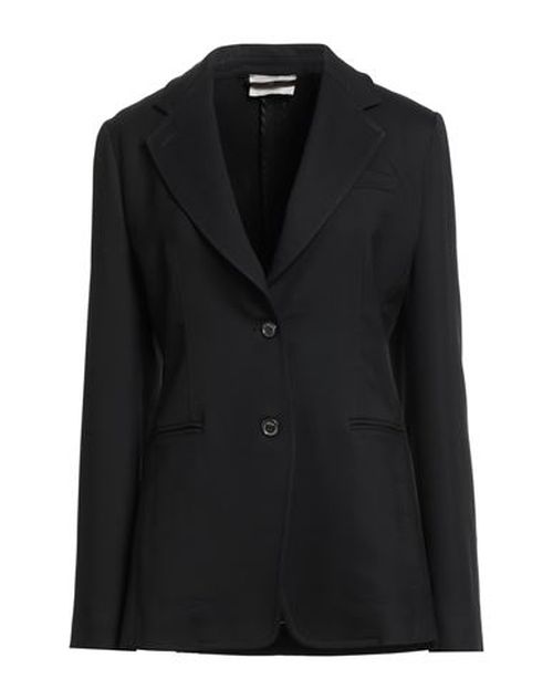 Woman Blazer Black Size 4 Virgin Wool, Viscose, Silk