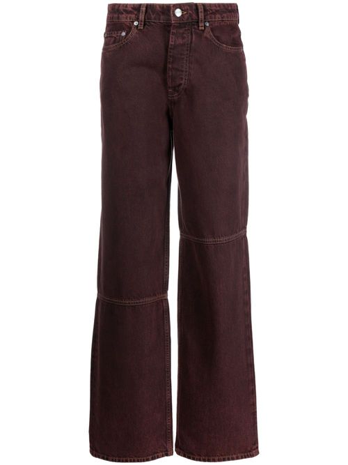 Overdyed Izey wide-leg jeans - Red