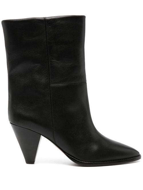 Rouxa 80mm leather boots - Black
