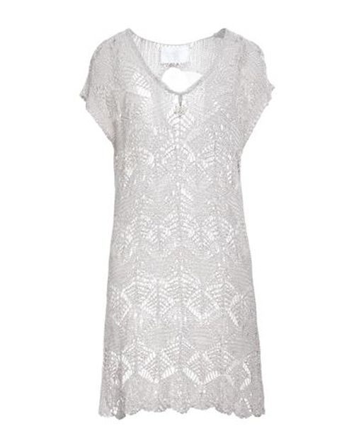Woman Mini dress Grey Size 6 Acrylic, Polyamide