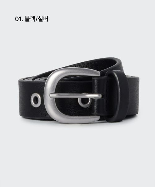 Synthetic Leather Eyelet Belt_25mm