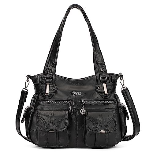 Purses and Handbags for Women Large Hobo Shoulder Bags Soft PU Leather Multi-Pocket Tote Bag