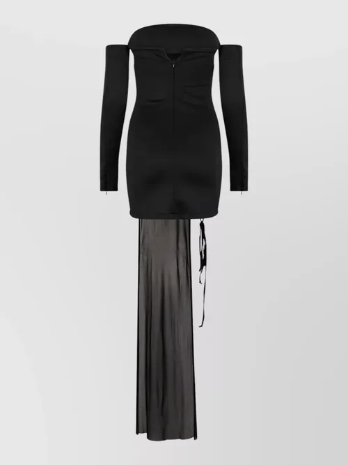 Blumarine - mini dress off shoulder lace up design