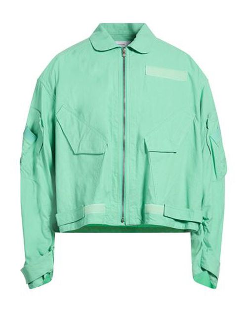 Man Jacket Light green Size 4 Cotton, Hemp