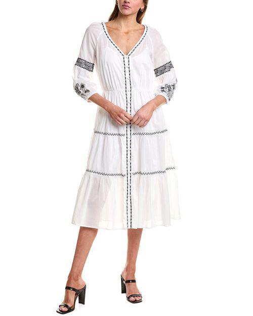 Petite Cam Tiered Midi Dress