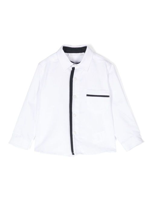 Contrasting-trim shirt - White