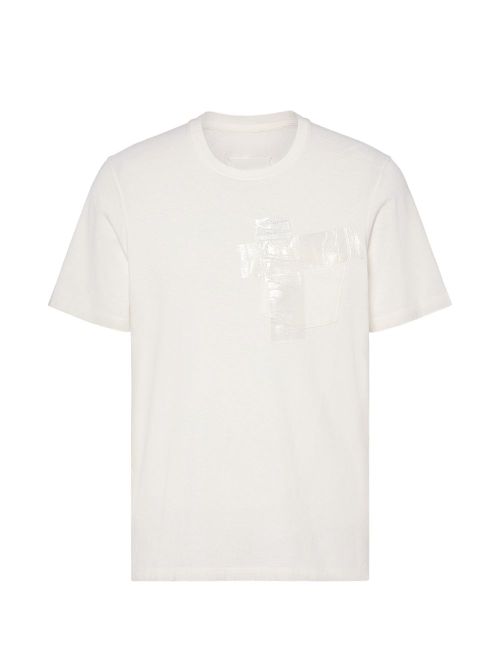 Taped cotton t-shirt