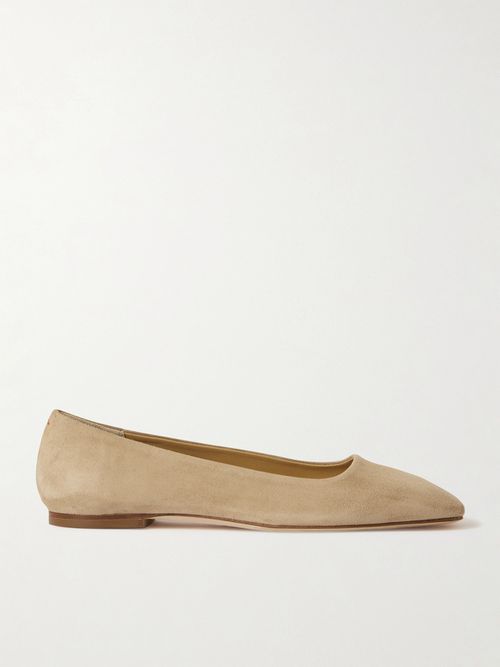 Ida Suede Ballet Flats - Neutrals