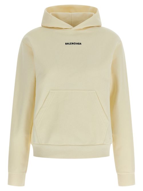 Logo-Embroidered Cotton Hoodie — Beige