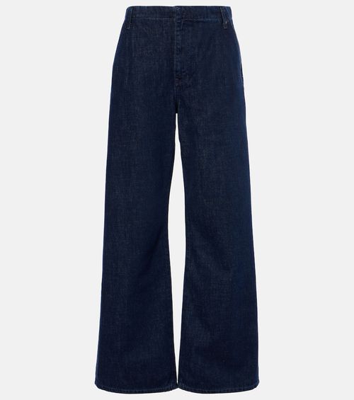 Triuser high-rise wide-leg jeans