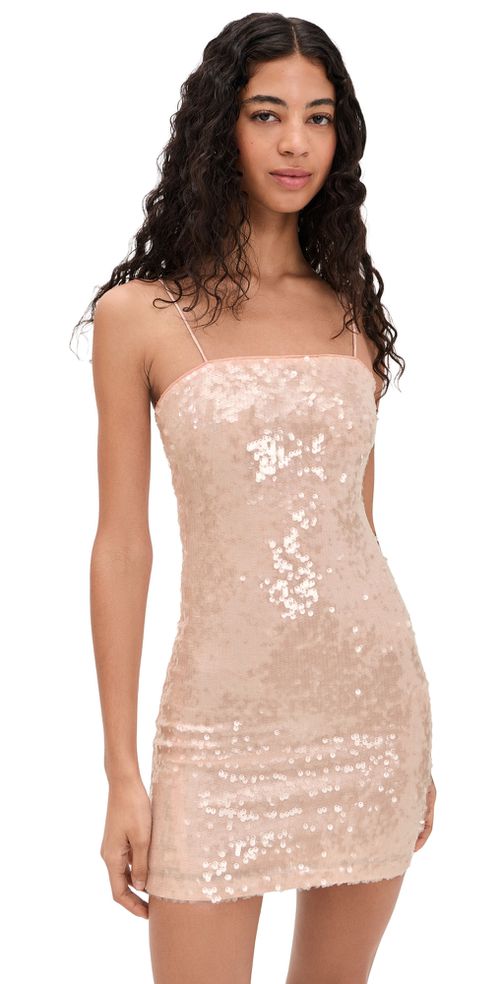 Delora Sequin Mini Dress English Rose