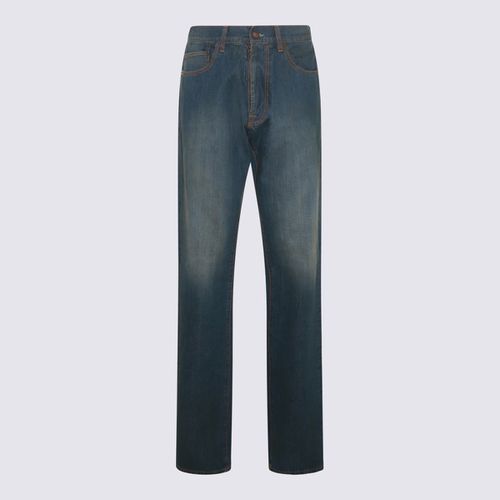Dark Blue Cotton Denim Jeans