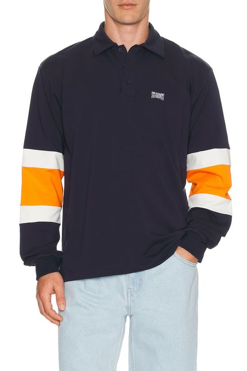 Students Golf August Rugby Polo in Navy - Navy. S also in M, L, XL/1X