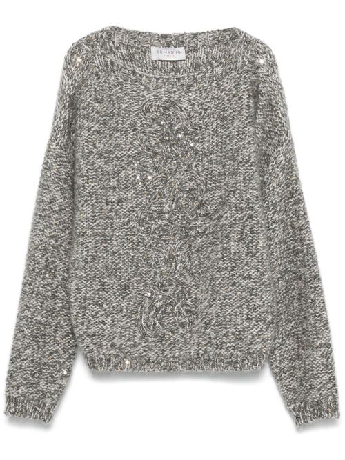 Sequin-embellished sweater - Grey