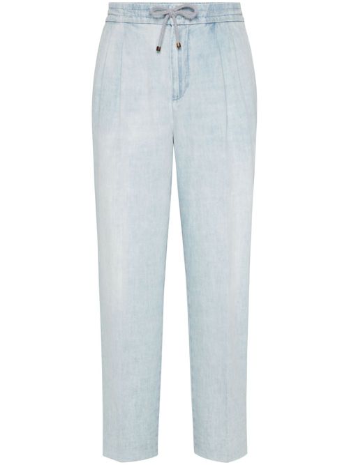 Drawstring track pants - Blue