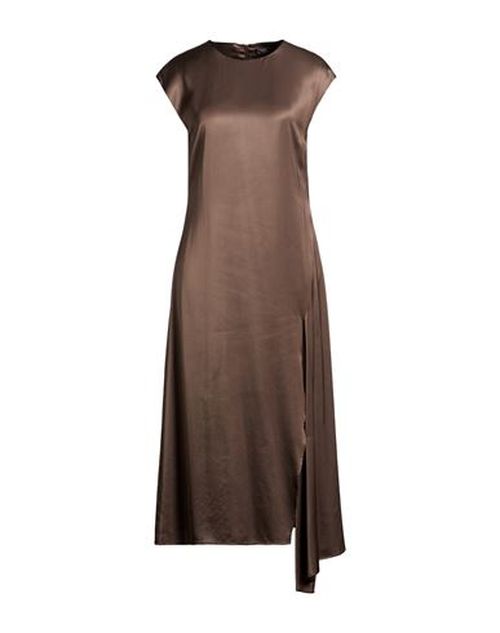 Woman Midi dress Dark brown Size 6 Viscose