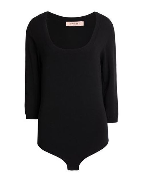 Woman Bodysuit Black Size XXL Viscose, Polyester