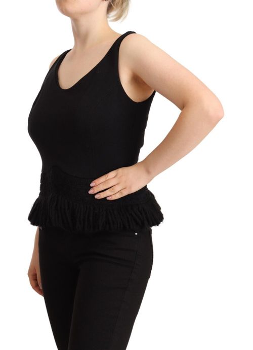 Cotton-Modal Blend Tank Top — Black