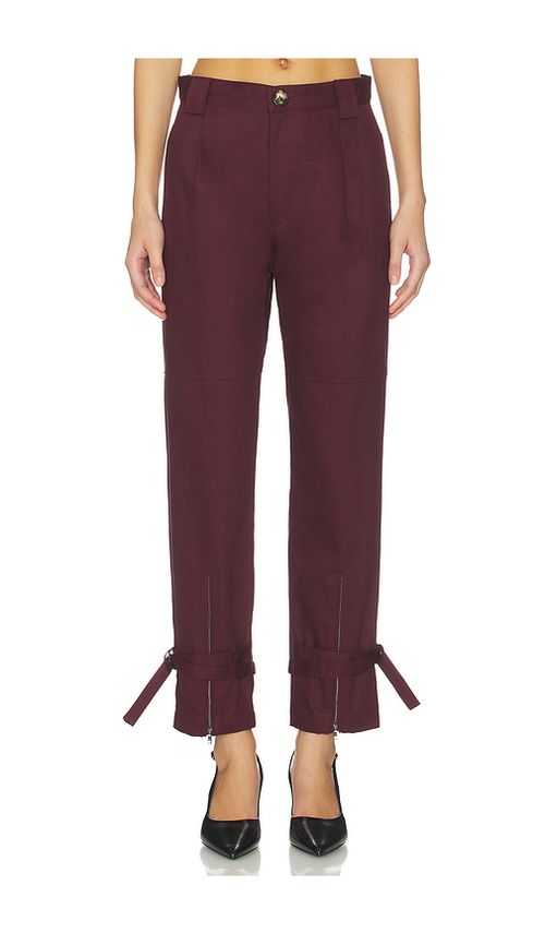 Kimberly Taylor Tom Utility Pant in Burgundy. L. Also in M