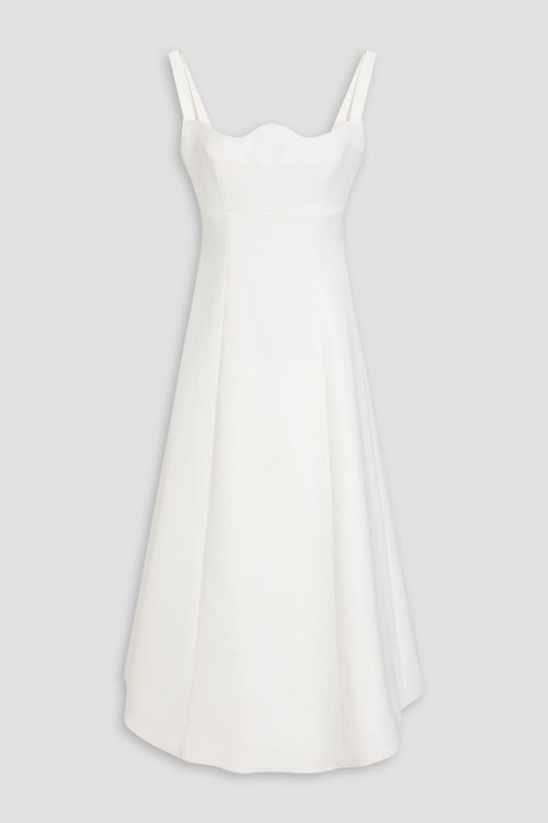 Odette satin midi dress - White - UK 12