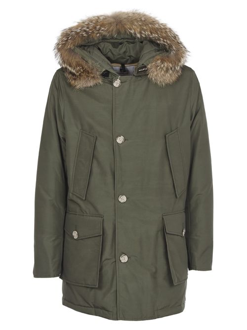 Green Solid Hood Jacket