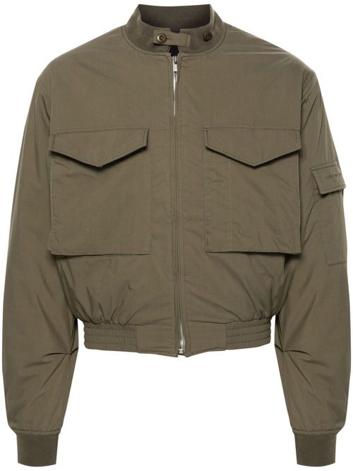 Cropped bomber jacket - Green