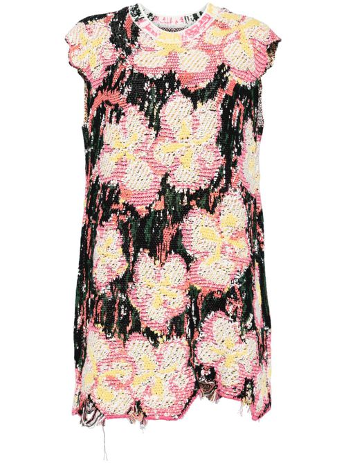 Floral-print sleeveless minidress - Multicolour