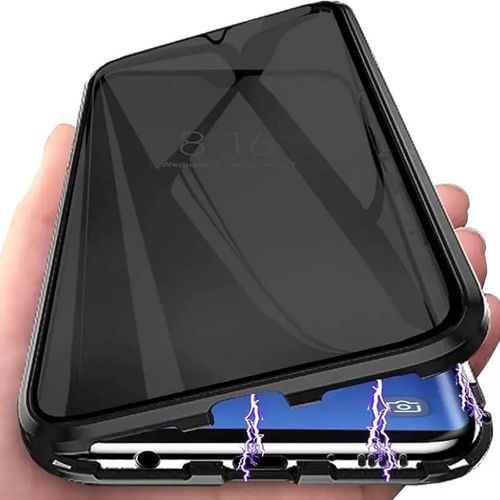 TEMU Magnética HD para for Samsung for Galaxy S25 Plus, Cubierta Adhesiva en Vidrio Templado 9H Frontal y Trasero con Metálico Protector de Pantalla