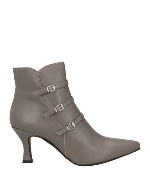 Ovyé Woman Ankle boots Grey Size 10 Leather