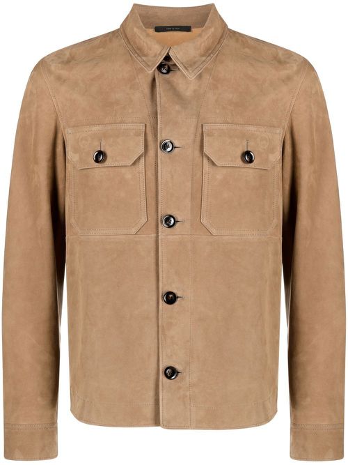 Suede shirt jacket - Neutrals
