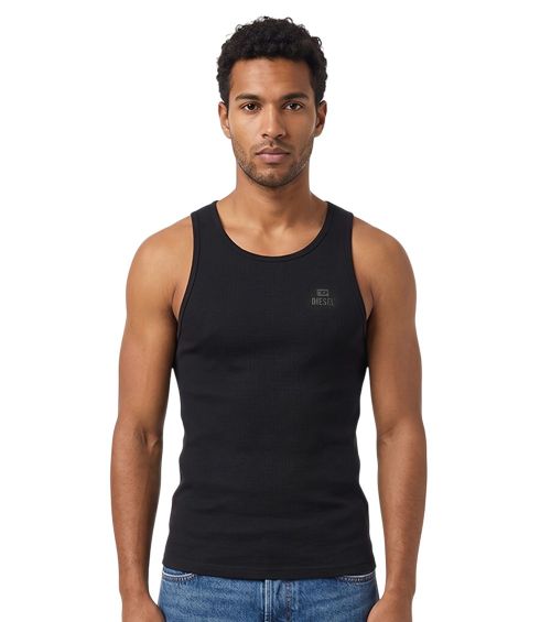 Black Textured Tank Top