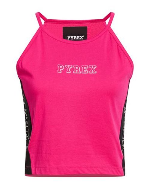 Woman Tank top Fuchsia Size S Cotton