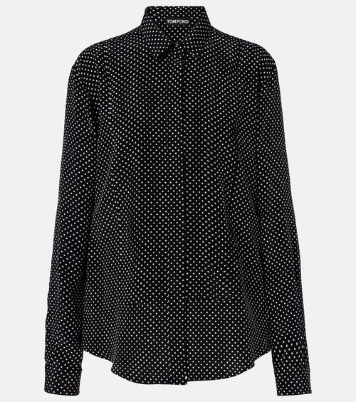 Polka-dot silk shirt