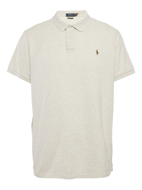 Logo-embroidered polo shirt - Grey