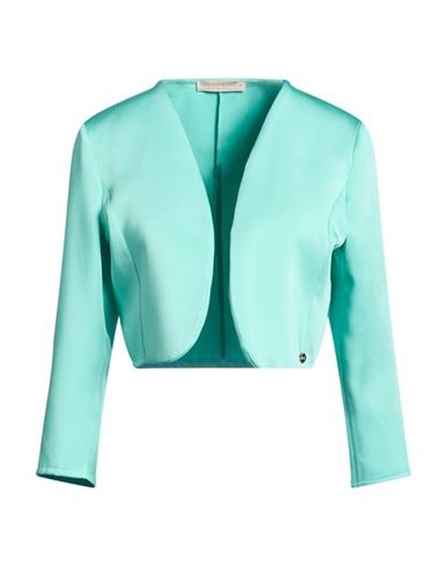 Woman Jacket Turquoise Size L Polyester, Elastane