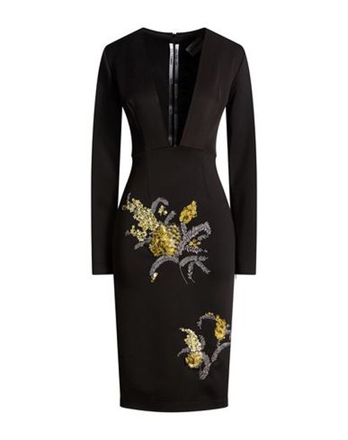 Des_phemmes Woman Midi dress Black Size 4 Polyester, Elastane