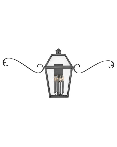 Blackened Brass LED Outdoor Lantern from the Nouvelle Collection