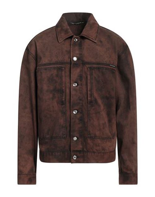 Dolce & gabbana Man Denim outerwear Brown Size 36 Cotton