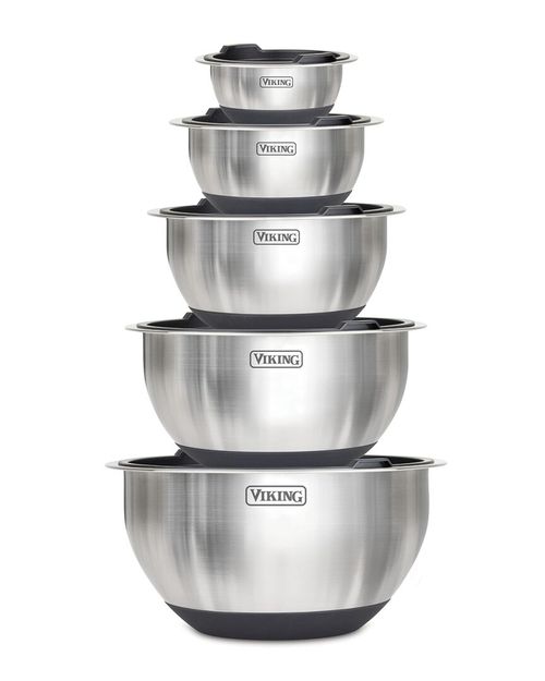 10Pc Stainless Steel Mixing Bowl & Lid Set
