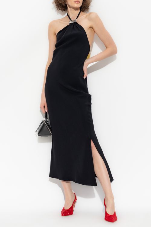 Dress With Appliqué, Women's, Black