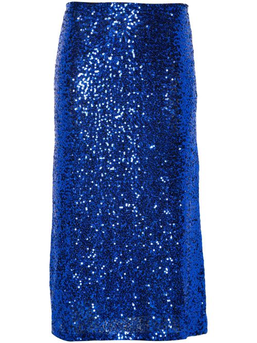 Jolette sequinned pencil skirt - Blue