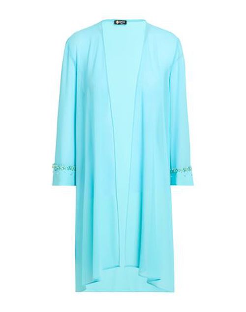 Camilla Milano Woman Overcoat & Trench Coat Turquoise Size 6 Polyester