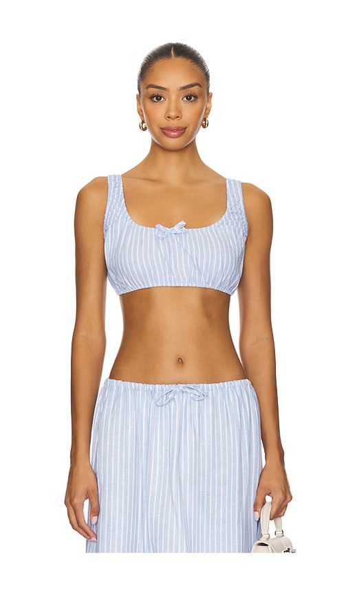 WeWoreWhat x REVOLVE Scrunchy Top in Baby Blue.  XS. Also in