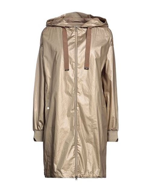 Woman Overcoat & Trench Coat Platinum Size 6 Cotton, Polyurethane, Viscose, Polyamide, Metallic fiber