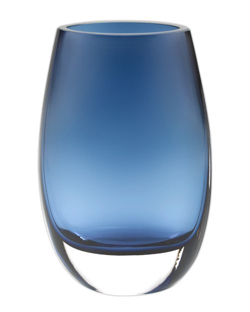 7.5In Crescendo Midnight Blue Oval Vase