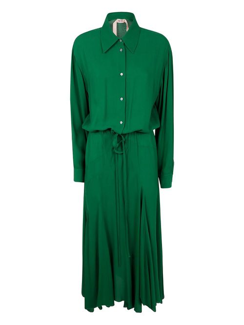 Nº21 belted dress - Green