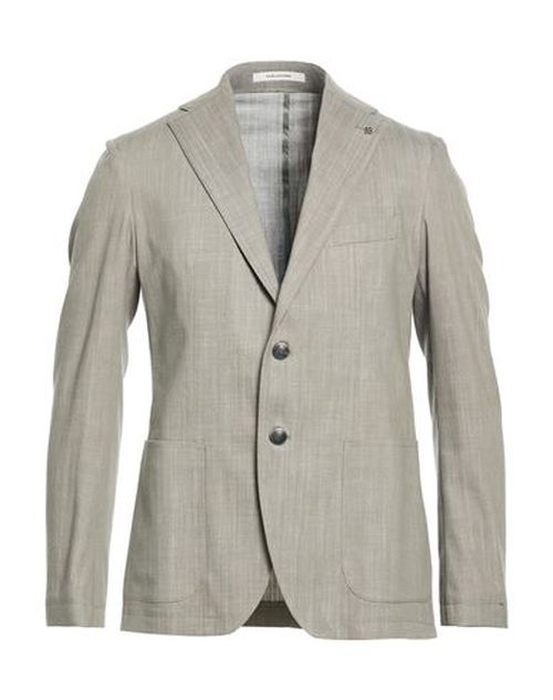 Man Blazer Sage green Size 48 Cotton, Polyester, Elastane