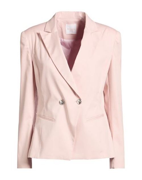 Woman Blazer Pink Size XL Cotton, Elastane